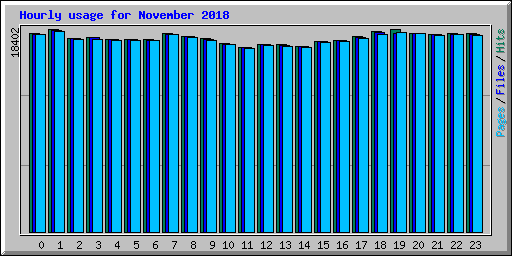 Hourly usage for November 2018