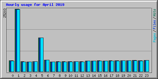 Hourly usage for April 2019