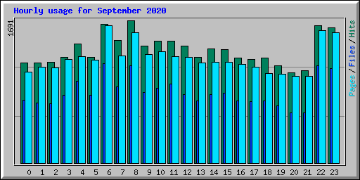 Hourly usage for September 2020