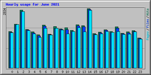 Hourly usage for June 2021