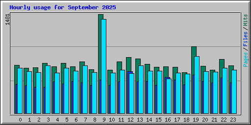 Hourly usage for September 2025